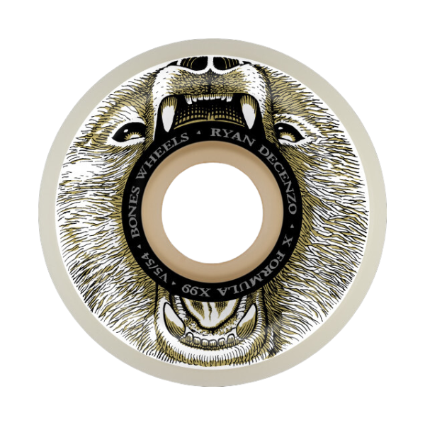 Bones - Decenzo Bear Grills 54mm V5 Sidecut X Formula 99A Wheels (Off White)