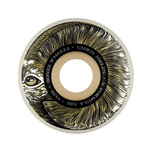 Bones - Joslin Rampage 54mm V1 Standard cut X Formula 99A Wheels (Off White)